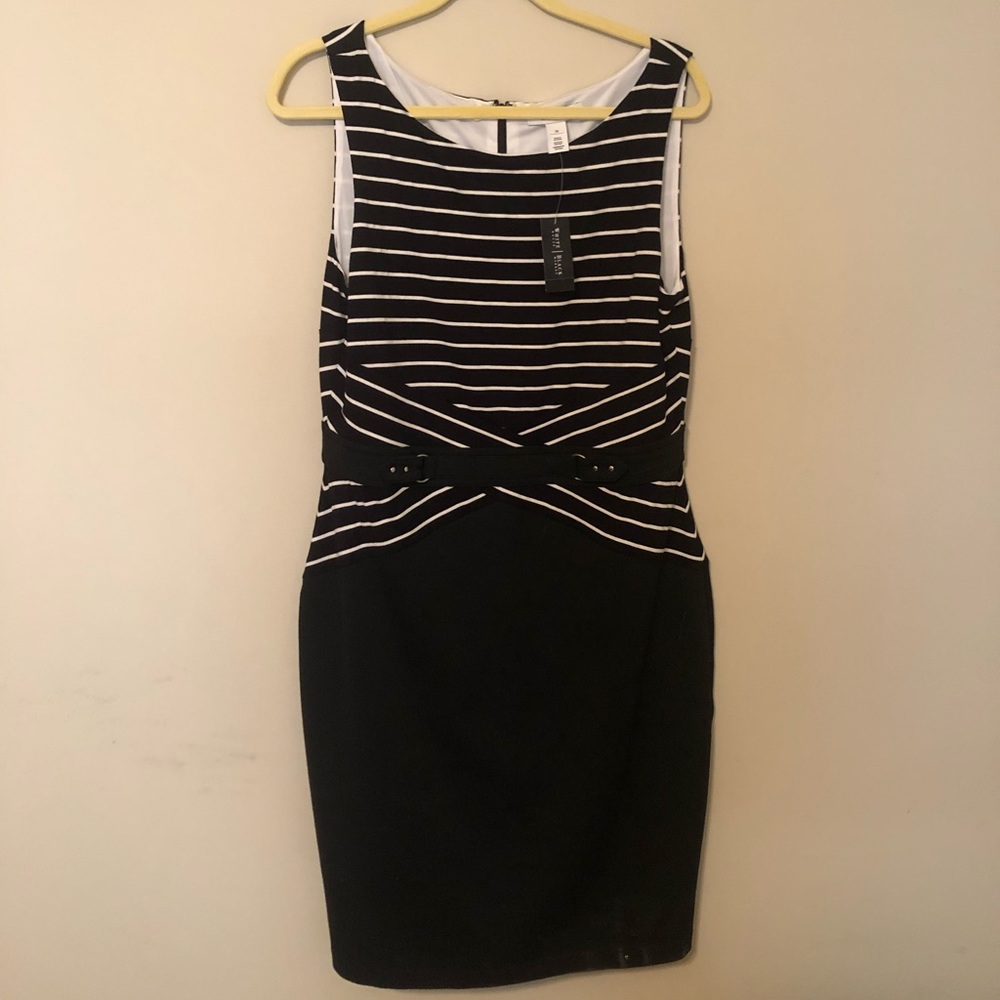 NWT White House black market dress size 14 stripes